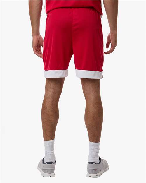 Augusta Sportswear 6889 Unisex Match-Up Basketball Shorts - Scarlet/ White - model back