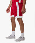 Augusta Sportswear 6889 Unisex Match-Up Basketball Shorts - Scarlet/ White - model side