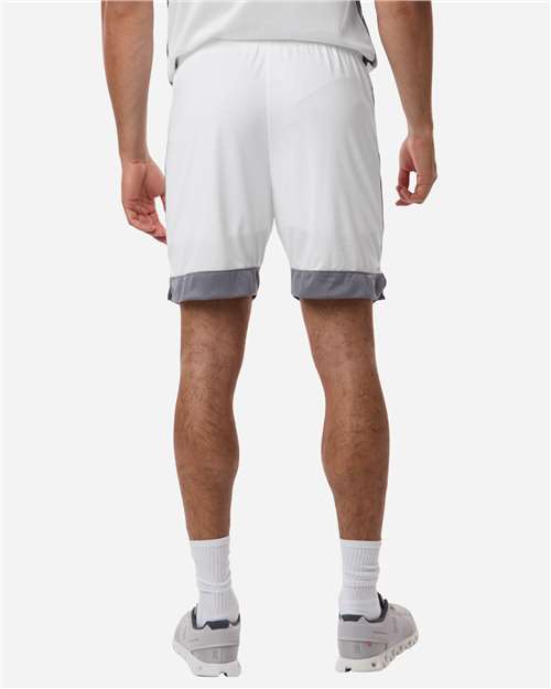 Augusta Sportswear 6889 Unisex Match-Up Basketball Shorts - White/ Graphite - model back