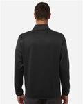 HUK H130098 Men's Coldfront+ Quarter-Zip Pullover - Heather Black - model back