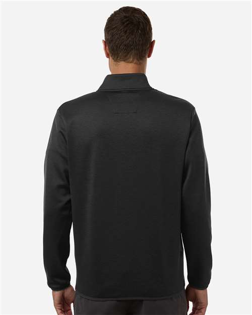 HUK H130098 Men's Coldfront+ Quarter-Zip Pullover - Heather Black - model back