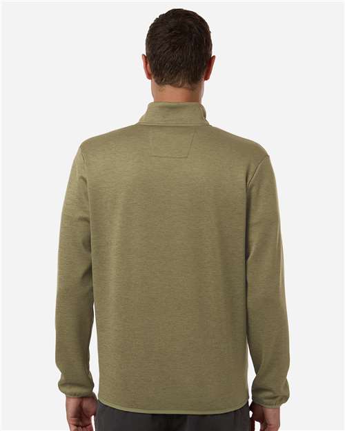 HUK H130098 Men's Coldfront+ Quarter-Zip Pullover - Overland Heather - model back