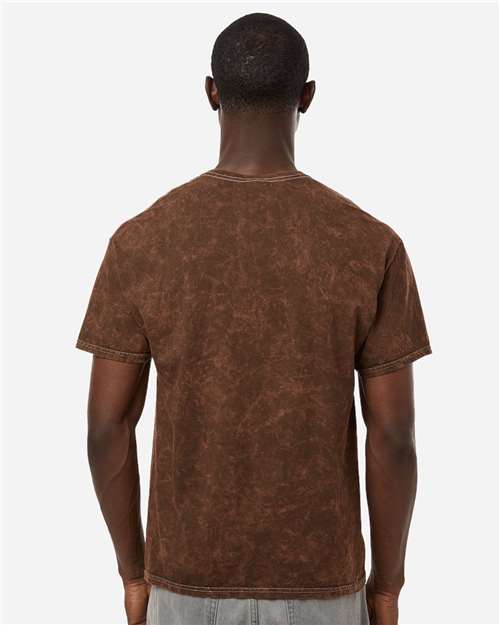 Colortone 1300 Unisex Mineral Wash T-Shirt - Mineral Brown - model back