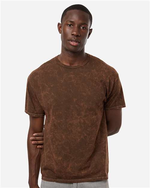 Colortone 1300 Unisex Mineral Wash T-Shirt - Mineral Brown - model front