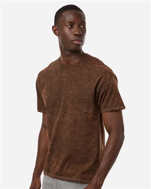 Colortone 1300 Unisex Mineral Wash T-Shirt - Mineral Brown - model side