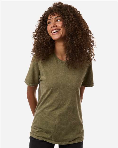 Colortone 1300 Unisex Mineral Wash T-Shirt - Mineral Green - model front