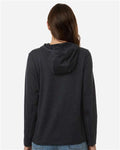 HUK H6130023 Women's Coldfront+ Hooded Sweatshirt - Heather Black - model back