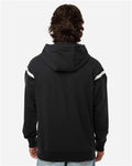Holloway 223526 Unisex Heritage Prep Hooded Sweatshirt - Black/ Vanilla - model back