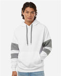 Holloway 229576 Unisex Jackson Way Hooded Sweatshirt - White/ Charcoal Heather - model front