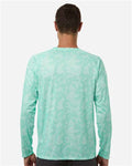 HUK H12L0017 Men's Lopro Running Lakes Long Sleeve T-Shirt - Beach Glass - model back