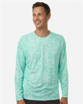HUK H12L0017 Men's Lopro Running Lakes Long Sleeve T-Shirt - Beach Glass - model front