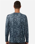HUK H12L0017 Men's Lopro Running Lakes Long Sleeve T-Shirt - Sargasso Sea - model back