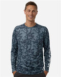 HUK H12L0017 Men's Lopro Running Lakes Long Sleeve T-Shirt - Sargasso Sea - model front