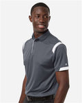 Badger 3350 Unisex On the Rise Polo - Graphite/ White - model side