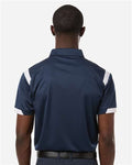 Badger 3350 Unisex On the Rise Polo - Navy/ White - model back