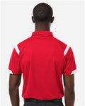 Badger 3350 Unisex On the Rise Polo - Red/ White - model back