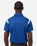 Badger 3350 Unisex On the Rise Polo - Royal/ White - model back
