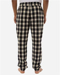 Boxercraft BM6625 Unisex Flannel Joggers - Black/ Ecru Buffalo Plaid - model back