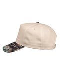 Valucap 8869 Five-Panel Twill Cap - Natural/ Realtree All Purpose - side