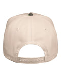 Valucap 8869 Five-Panel Twill Cap - Natural/ Camo Green - back