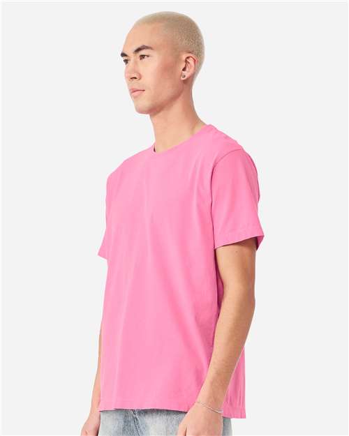 BELLA + CANVAS 4810GD Unisex Heavyweight Garment-Dyed Tee - Bubble Gum - model side