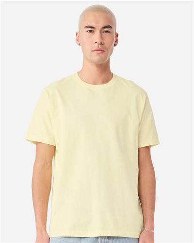 BELLA + CANVAS 4810GD Unisex Heavyweight Garment-Dyed Tee - Buttermilk - model front