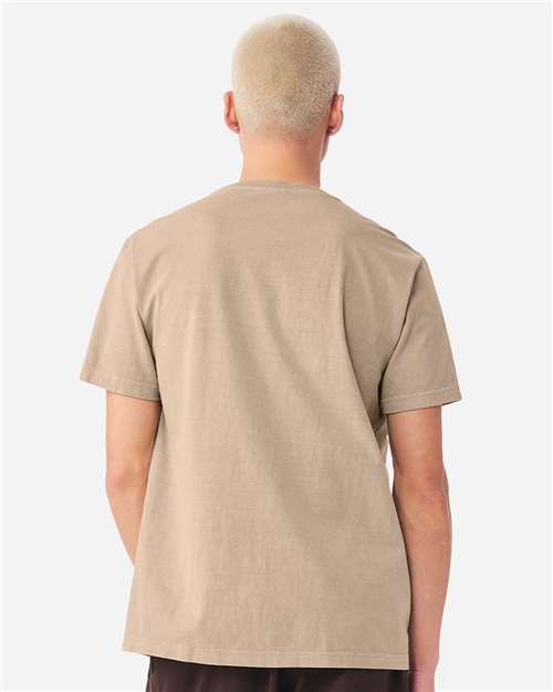 BELLA + CANVAS 4810GD Unisex Heavyweight Garment-Dyed Tee - Khaki - model back