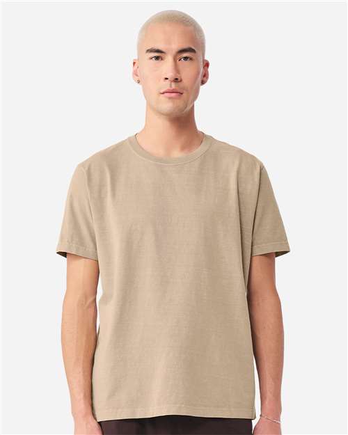 BELLA + CANVAS 4810GD Unisex Heavyweight Garment-Dyed Tee - Khaki - model front