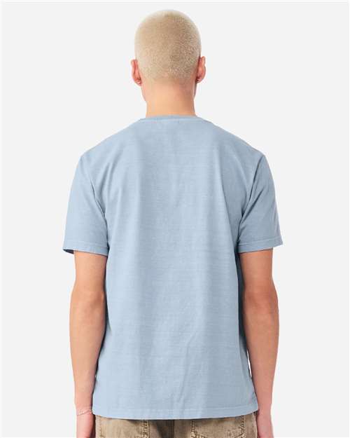 BELLA + CANVAS 4810GD Unisex Heavyweight Garment-Dyed Tee - Light Washed Denim - model back