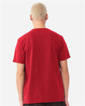BELLA + CANVAS 4810GD Unisex Heavyweight Garment-Dyed Tee - Pop Red - model back