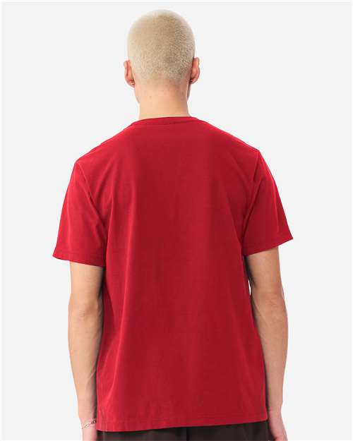 BELLA + CANVAS 4810GD Unisex Heavyweight Garment-Dyed Tee - Pop Red - model back