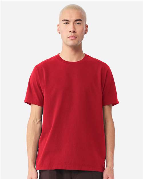 BELLA + CANVAS 4810GD Unisex Heavyweight Garment-Dyed Tee - Pop Red - model front