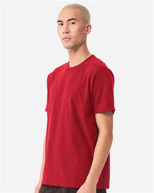 BELLA + CANVAS 4810GD Unisex Heavyweight Garment-Dyed Tee - Pop Red - model side