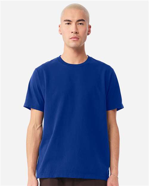 BELLA + CANVAS 4810GD Unisex Heavyweight Garment-Dyed Tee - Royal Blue - model front
