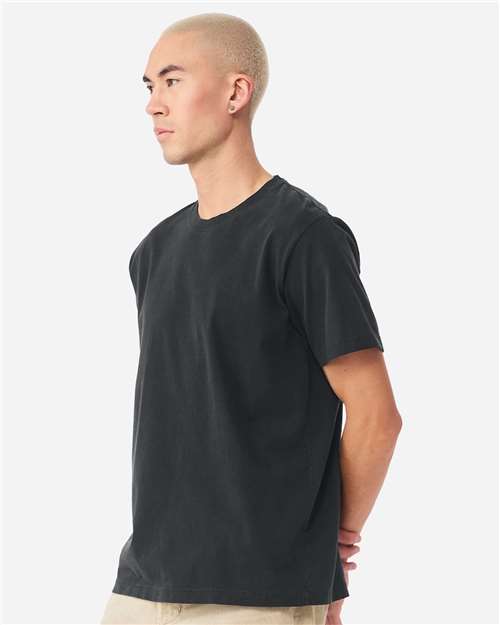 BELLA + CANVAS 4810GD Unisex Heavyweight Garment-Dyed Tee - Washed Black - model side