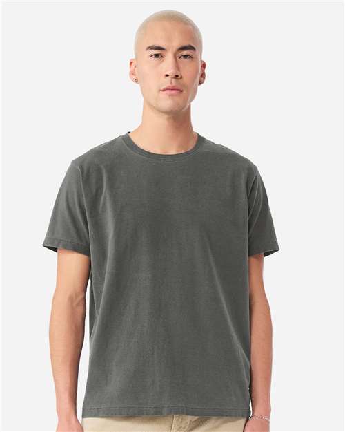 BELLA + CANVAS 4810GD Unisex Heavyweight Garment-Dyed Tee - Washed Charcoal - model front