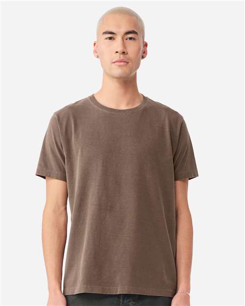 BELLA + CANVAS 4810GD Unisex Heavyweight Garment-Dyed Tee - Washed Cocoa - model front