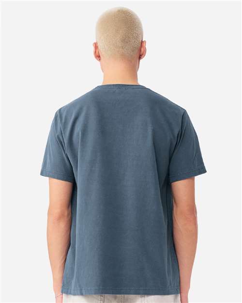 BELLA + CANVAS 4810GD Unisex Heavyweight Garment-Dyed Tee - Washed Denim - model back