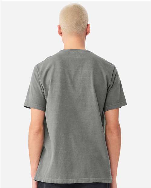 BELLA + CANVAS 4810GD Unisex Heavyweight Garment-Dyed Tee - Washed Grey - model back