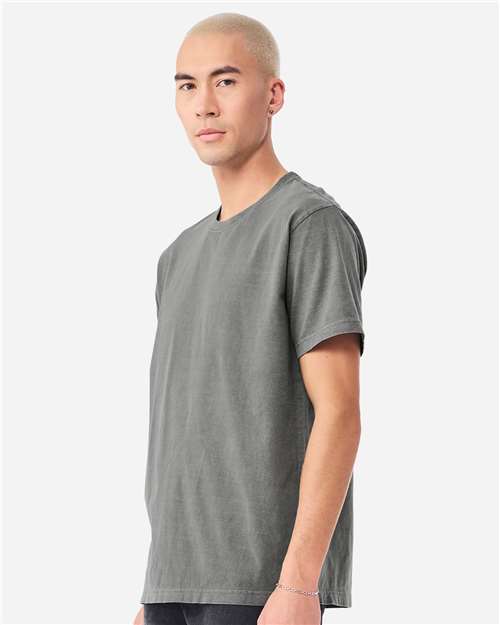 BELLA + CANVAS 4810GD Unisex Heavyweight Garment-Dyed Tee - Washed Grey - model side