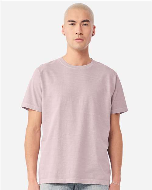 BELLA + CANVAS 4810GD Unisex Heavyweight Garment-Dyed Tee - Washed Lavender - model front