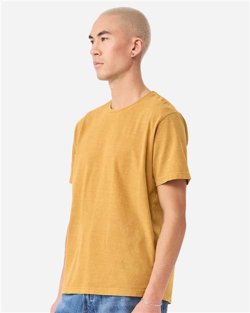 BELLA + CANVAS 4810GD Unisex Heavyweight Garment-Dyed Tee - Washed Mustard - model side