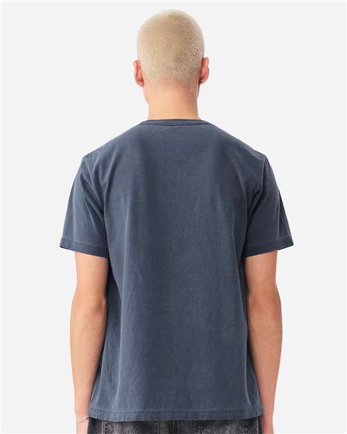 BELLA + CANVAS 4810GD Unisex Heavyweight Garment-Dyed Tee - Washed Navy - model back
