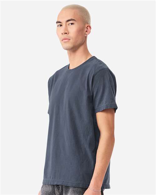BELLA + CANVAS 4810GD Unisex Heavyweight Garment-Dyed Tee - Washed Navy - model side