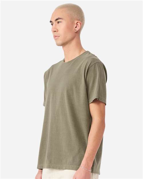 BELLA + CANVAS 4810GD Unisex Heavyweight Garment-Dyed Tee - Washed Olive - model side