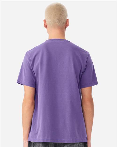 BELLA + CANVAS 4810GD Unisex Heavyweight Garment-Dyed Tee - Washed Purple - model back
