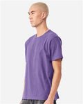 BELLA + CANVAS 4810GD Unisex Heavyweight Garment-Dyed Tee - Washed Purple - model side