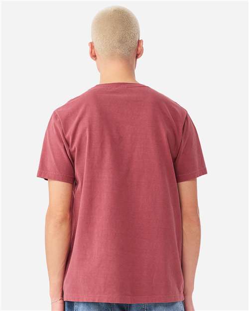 BELLA + CANVAS 4810GD Unisex Heavyweight Garment-Dyed Tee - Washed Red - model back