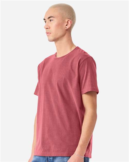 BELLA + CANVAS 4810GD Unisex Heavyweight Garment-Dyed Tee - Washed Red - model side