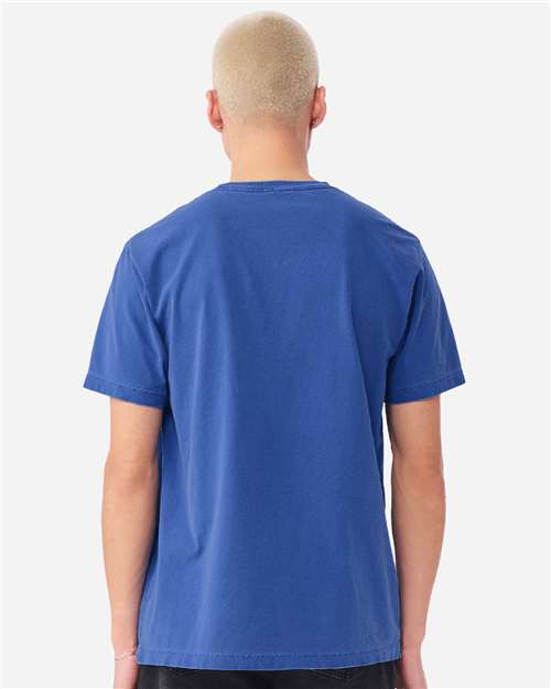 BELLA + CANVAS 4810GD Unisex Heavyweight Garment-Dyed Tee - Washed Royal Blue - model back